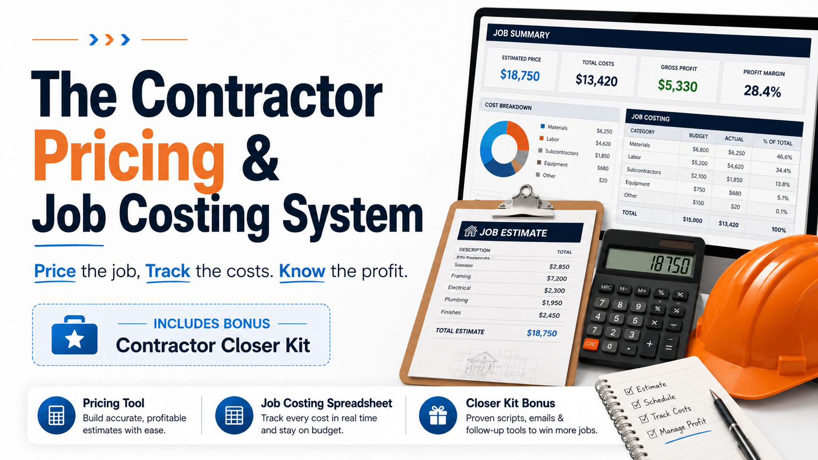 Bonus Contractor Closer Kit templates and scripts for contractors