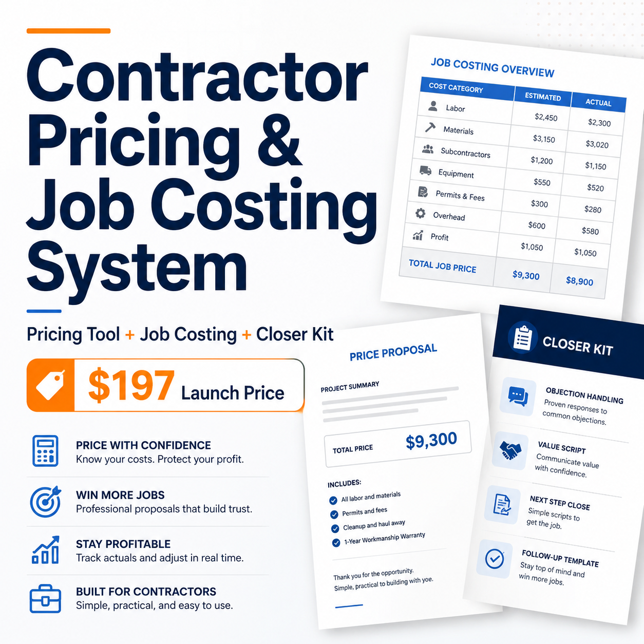 The Contractor Pricing and Job Costing System digital product cover