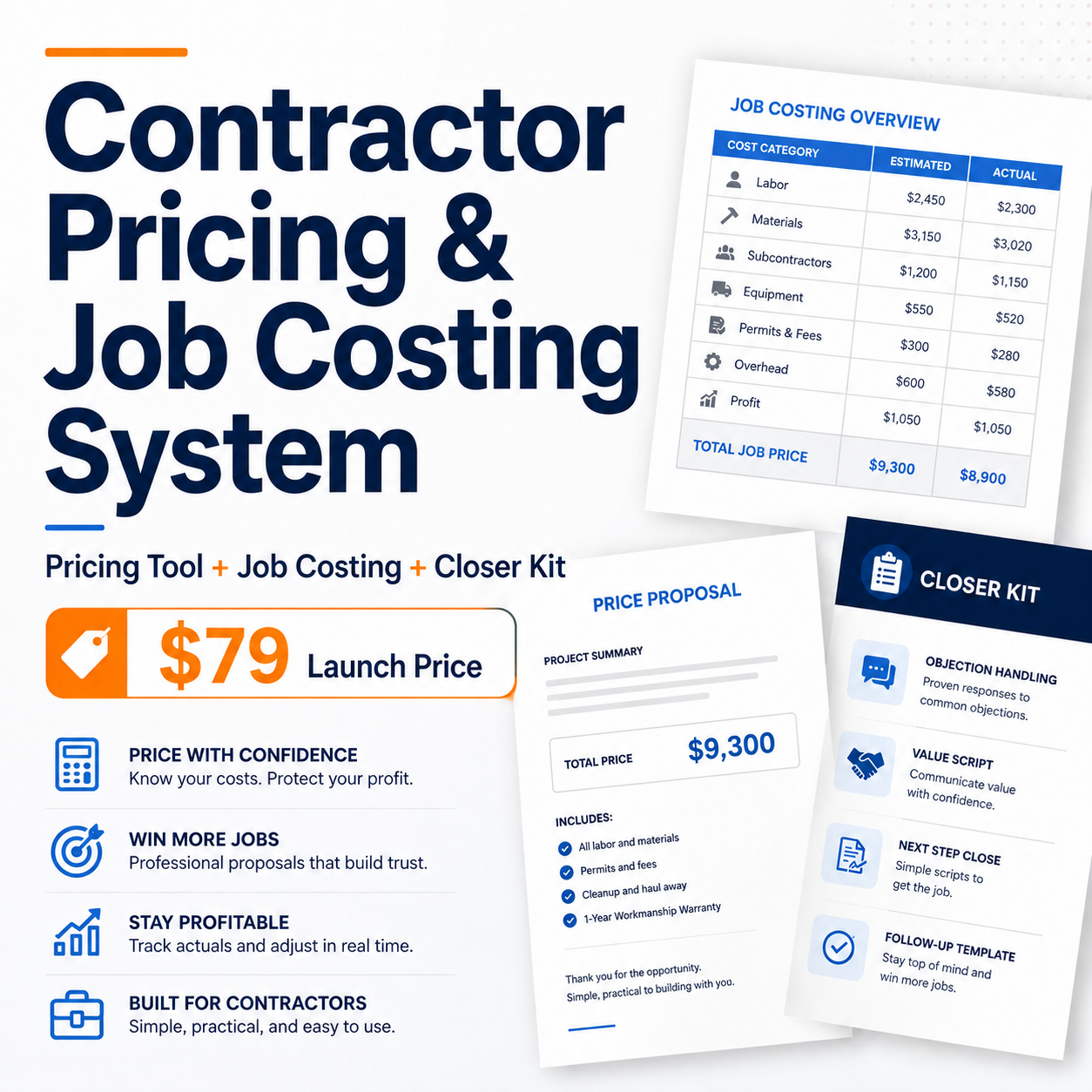 The Contractor Pricing and Job Costing System digital product cover